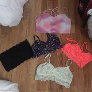 Lot of 5 bralettes